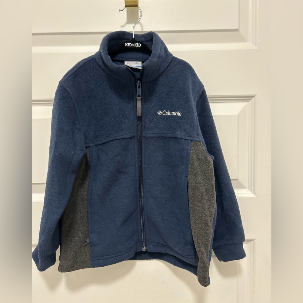 Columbia Kids Navy and Charcoal Fleece Jacket